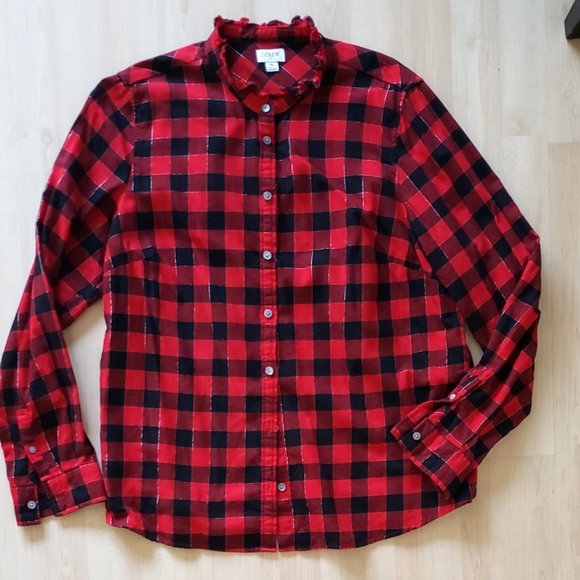 J.Crew Plaid Blouse - Picture 1 of 3